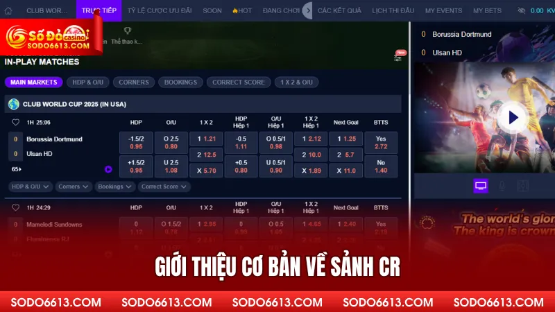 Giới thiệu cơ bản về sảnh CR