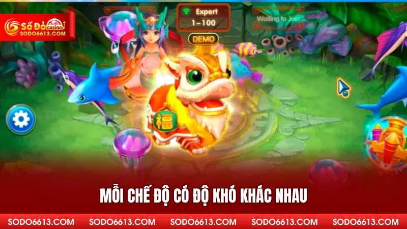 Mỗi chế độ có độ khó khác nhau